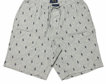 Polo Ralph Lauren Grey Allover Pony Print Sleep Shorts
