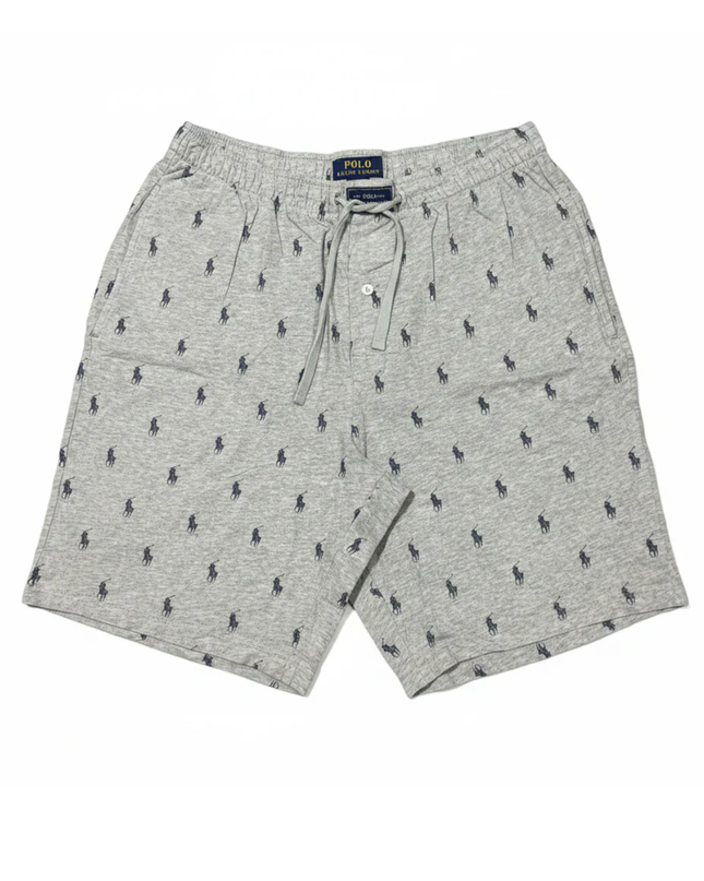 Polo Ralph Lauren Grey Allover Pony Print Sleep Shorts
