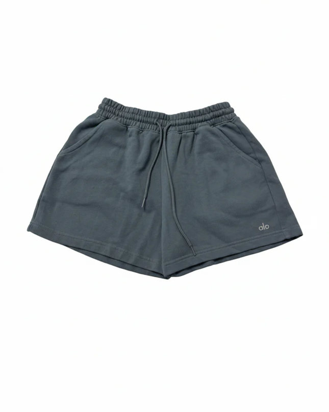 Alo Yoga Dusty Blue Fleece Sweat Shorts