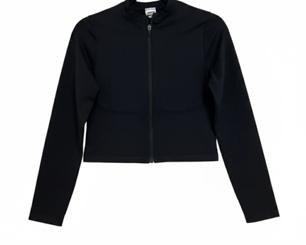 Gymshark Black Zip-Up Cropped Sports Jacket