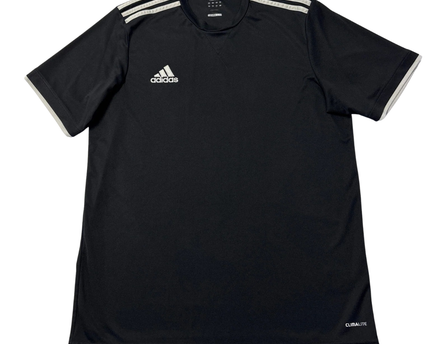 Adidas Black Three Stripes Sports T-Shirt