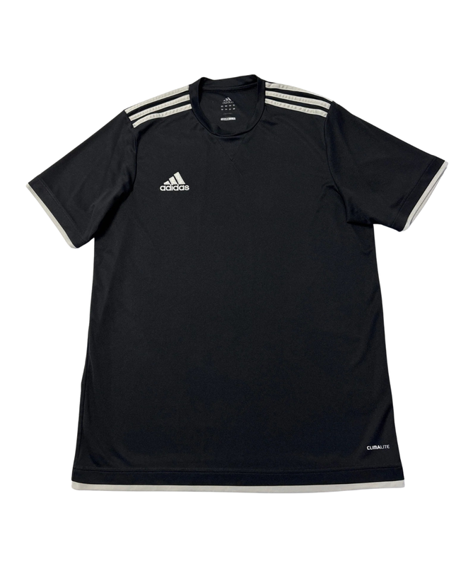 Adidas Black Three Stripes Sports T-Shirt