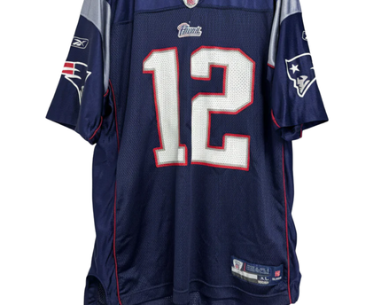 Reebok Navy Blue Tom Brady New England Patriots NFL Jersey