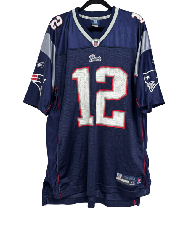 Reebok Navy Blue Tom Brady New England Patriots NFL Jersey