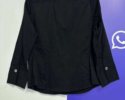 Banana Republic Black Stretch Button-Down Long Sleeve Shirt