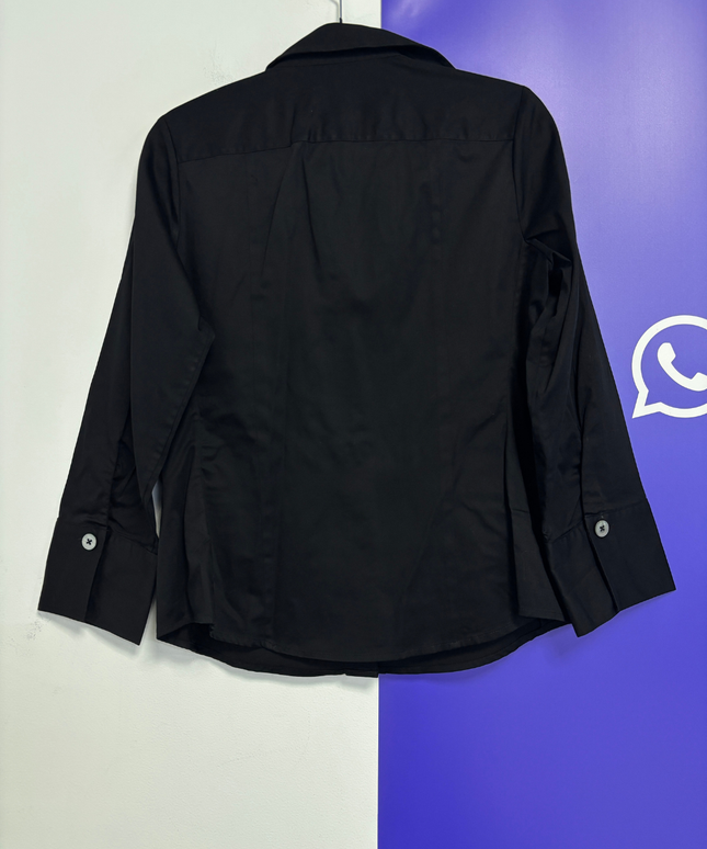 Banana Republic Black Stretch Button-Down Long Sleeve Shirt