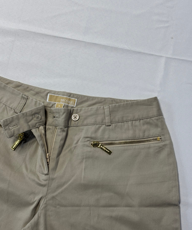 Michael Kors Khaki Zip Pocket Chino Shorts