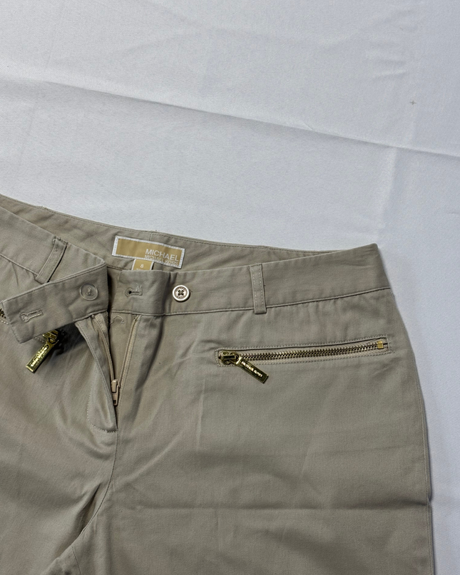Michael Kors Khaki Zip Pocket Chino Shorts