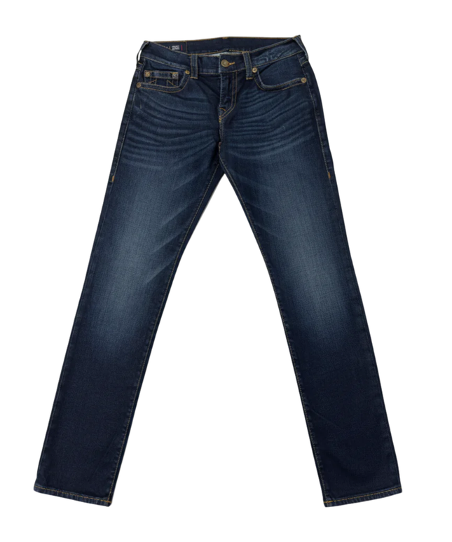 True Religion Geno Relaxed Slim Dark Blue Jeans
