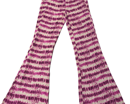 Pull&Bear Purple Tie-Dye Flare Leg Pants