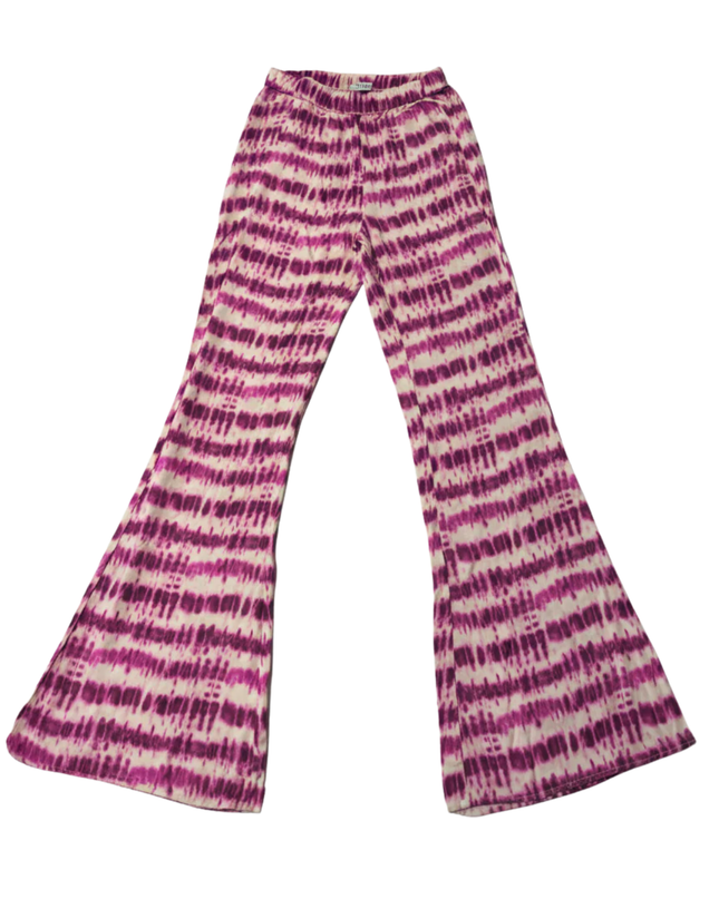 Pull&Bear Purple Tie-Dye Flare Leg Pants