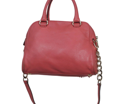 Michael Kors Pink Pebbled Leather Tassel Satchel Bag