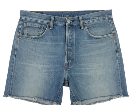 Levi's 501 CT Blue Customized Tapered Denim Cut-Off Shorts
