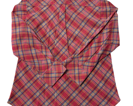 Thomas Burberry Pink Plaid Long Sleeve Button-Down Shirt