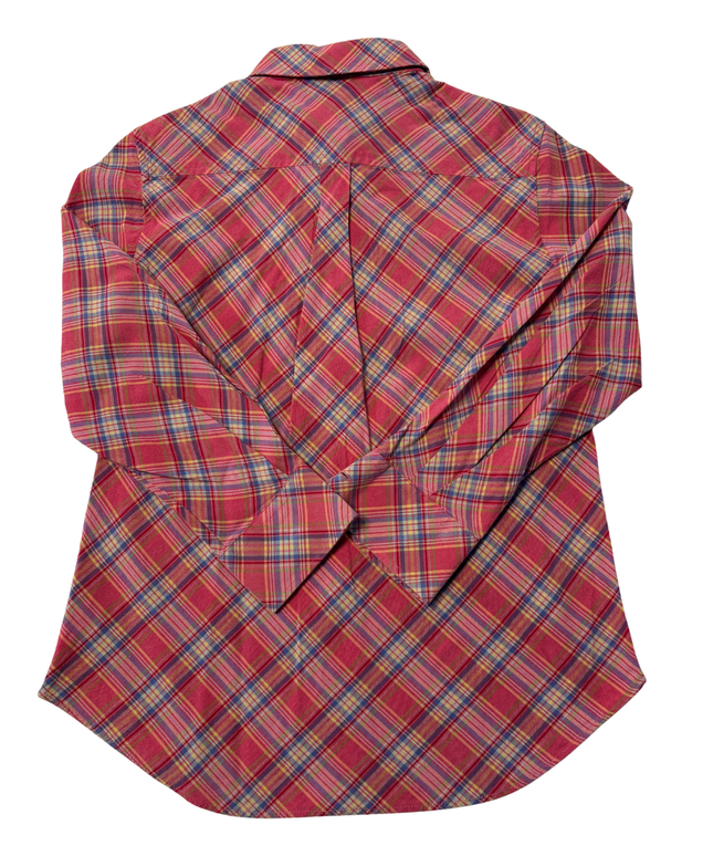 Thomas Burberry Pink Plaid Long Sleeve Button-Down Shirt