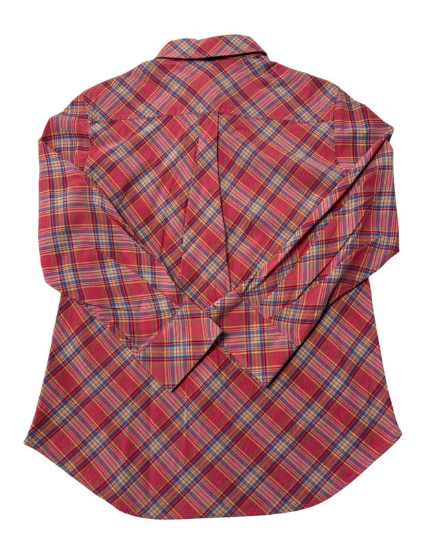 Thomas Burberry Pink Plaid Long Sleeve Button-Down Shirt