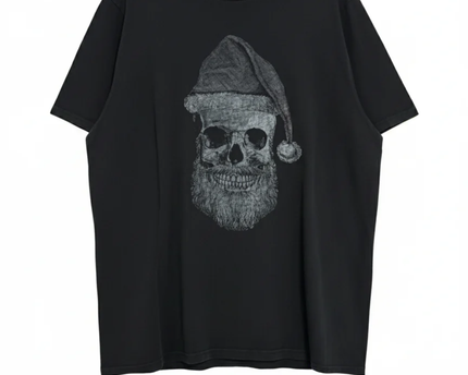 Jacamo Black Santa Skull Graphic Tee