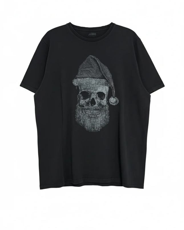 Jacamo Black Santa Skull Graphic Tee
