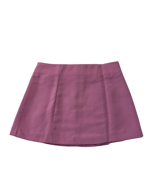 Zara Pink Tailored Pleated Mini Skirt