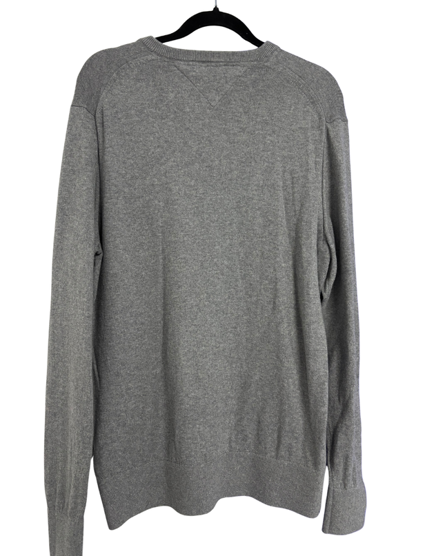 Tommy Hilfiger Grey V-Neck Pima Cotton Cashmere Sweater