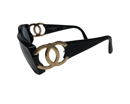 Chanel Black CC Logo Square Sunglasses