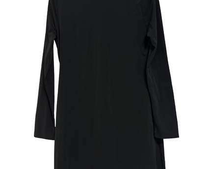 Michael Kors Black Long Sleeve V-Neck Dress with Ring Detail