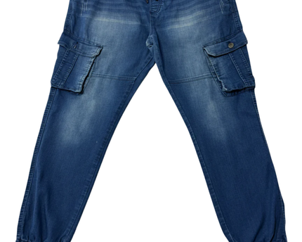 Falcon Denim Blue Cargo Jogger Jeans