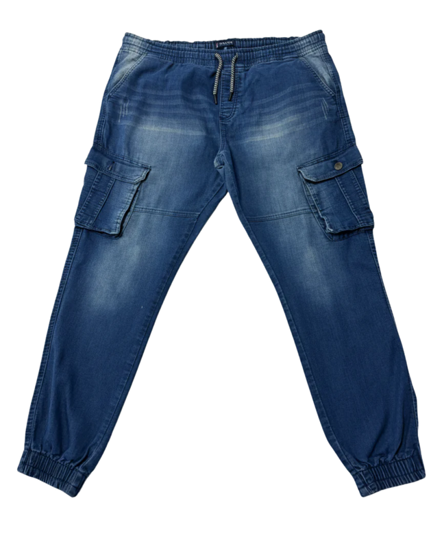 Falcon Denim Blue Cargo Jogger Jeans