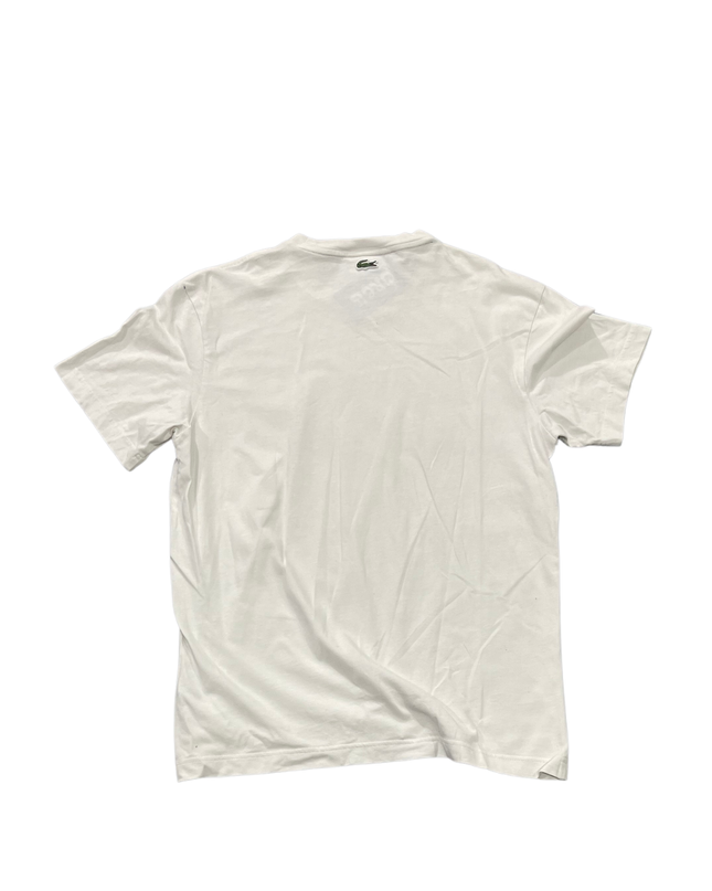 Lacoste White Relaxed Fit Graphic T-Shirt