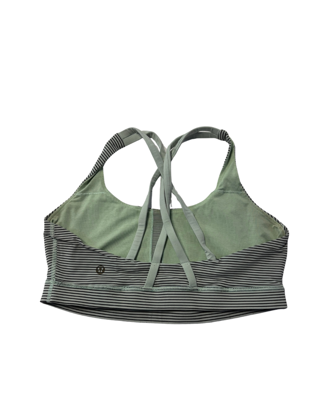 Lululemon Green/Black Striped Sports Bra