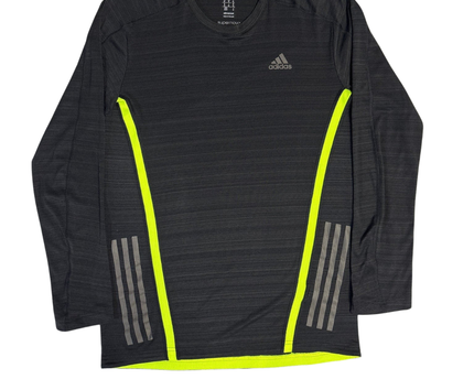 Adidas Gray Supernova ClimaCool Long Sleeve Sports T-Shirt