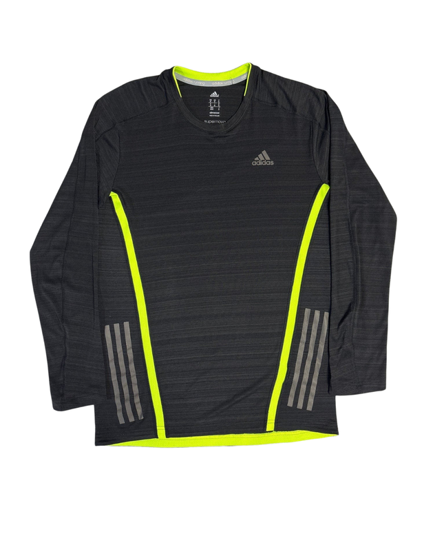 Adidas Gray Supernova ClimaCool Long Sleeve Sports T-Shirt
