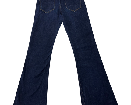 Zara Dark Blue Flare Leg High-Rise Jeans