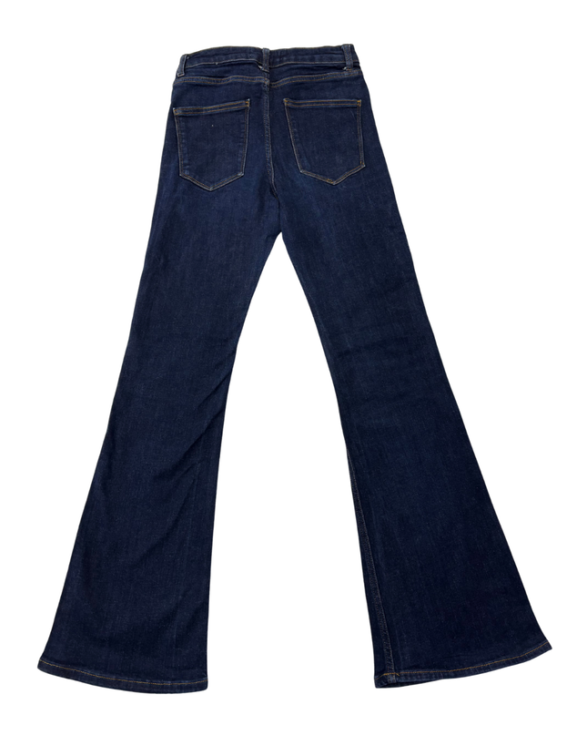 Zara Dark Blue Flare Leg High-Rise Jeans