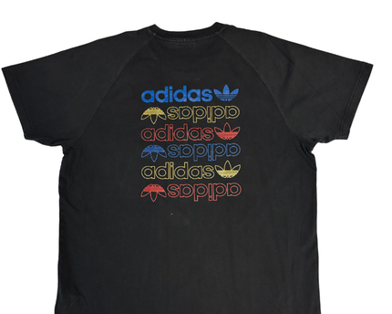 Adidas Black Triple Trefoil Logo Raglan T-Shirt