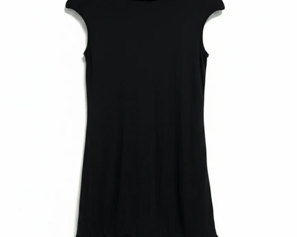 Desigual Black High Neck Ruffle Trim Tunic Top