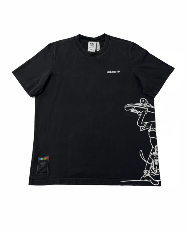 Adidas x Disney Black Goofy Skateboard Graphic Tee