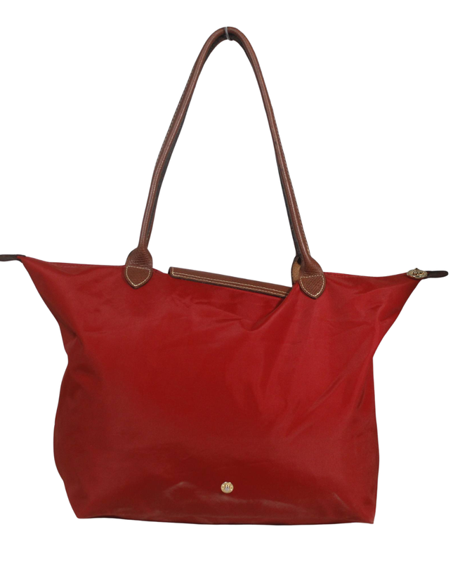 Longchamp Red Le Pliage Nylon Shoulder Bag
