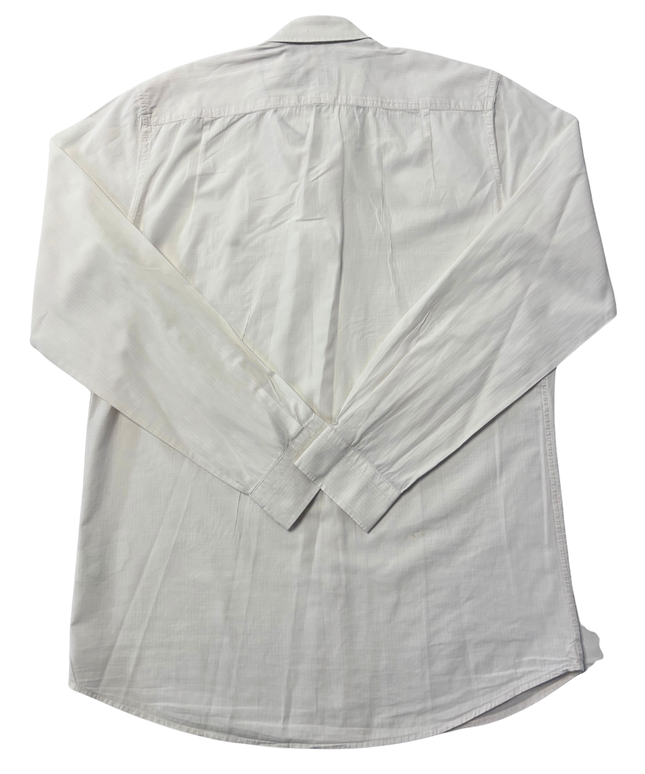 Lacoste White Regular Fit Long Sleeve Button-Down Shirt
