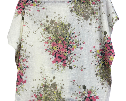 Apricot Multicolor Floral Print Oversized High-Low Top
