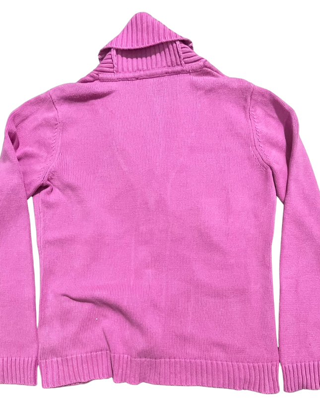 Lauren Ralph Lauren Pink Shawl Collar Cotton Cardigan