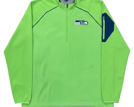 Nike Green Seattle Seahawks NFL Onfield Apparel Quarter-Zip Jacket