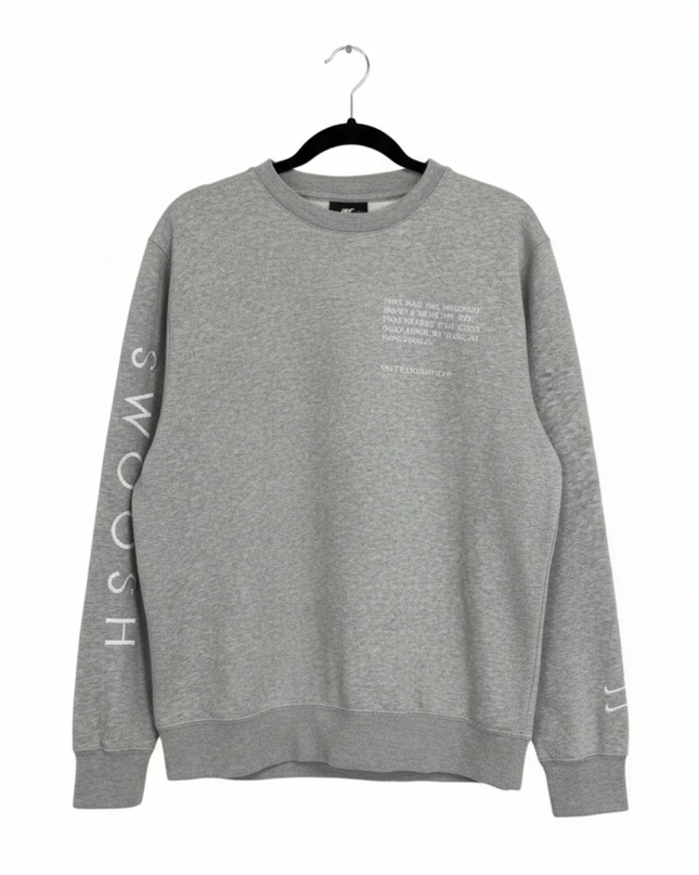 Nike Grey Graphic Print Crewneck Sweatshirt
