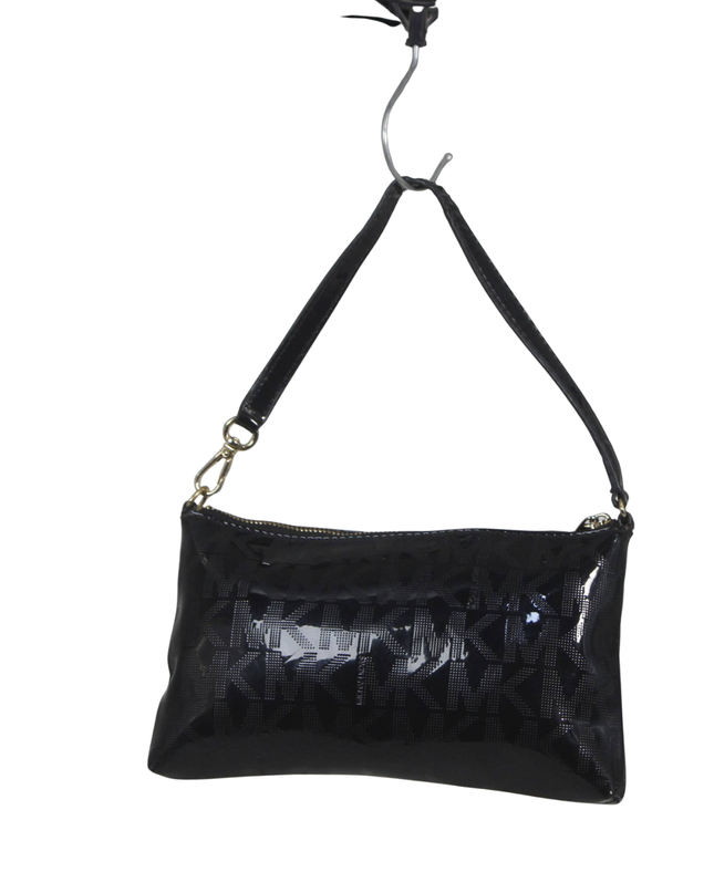 Michael Kors Black Patent Monogram Shoulder Bag