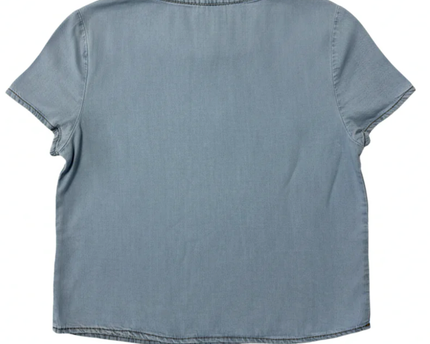 Lee Cooper Light Blue Short Sleeve Lyocell Top