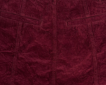 American Eagle Burgundy Corduroy Button-Front Mini Skirt