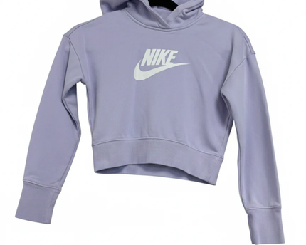 Nike Purple Cropped Fleece Hoodie