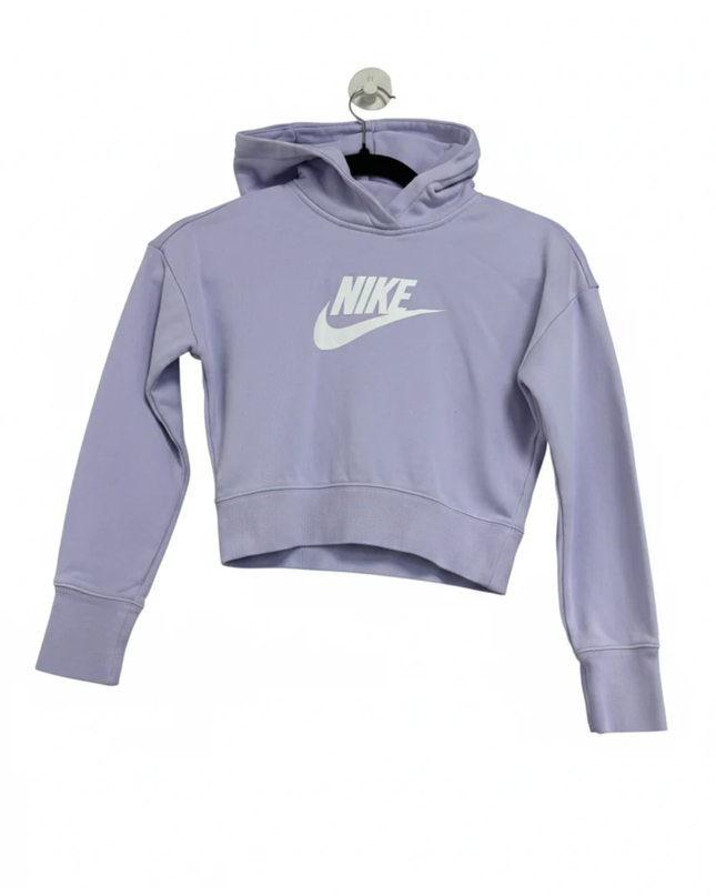 Nike Purple Cropped Fleece Hoodie