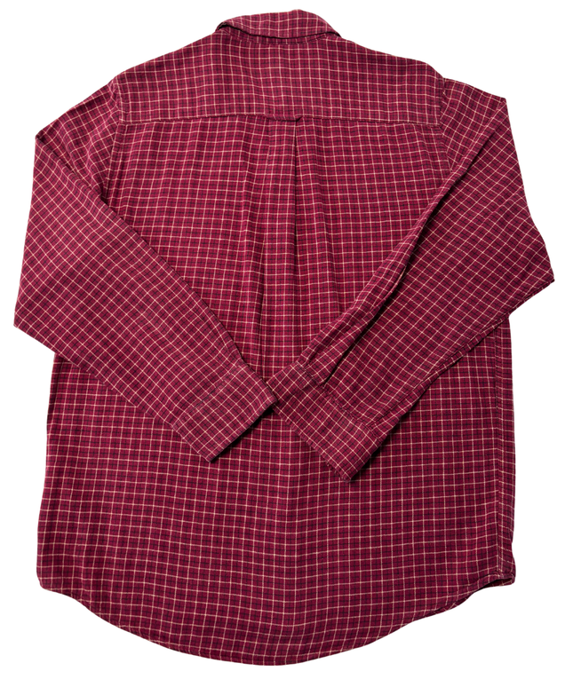 Chaps Red Plaid Button-Down Long Sleeve Shirt