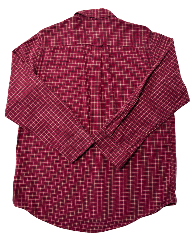 Chaps Red Plaid Button-Down Long Sleeve Shirt